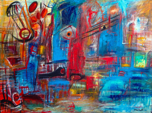 Abstract Gaze von Nathalie Gribinski, Malerei kaufen auf Singulart