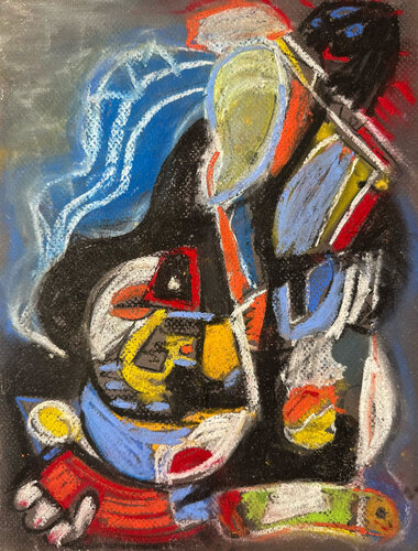 The Musician by Nathalie Gribinski, Work on Paper for Sale on Singulart