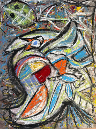 Mean Bird by Nathalie Gribinski, Work on Paper for Sale on Singulart