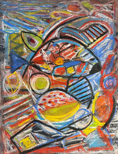 Fun Fish di Nathalie Gribinski, Opera su carta in vendita su Singulart