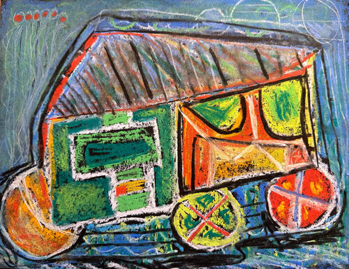Candy Car von Nathalie Gribinski, Werk auf Papier kaufen auf Singulart