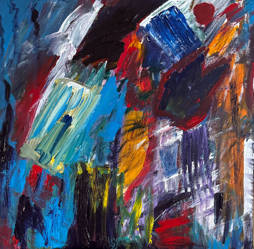 Together at Notre Dame par Nathalie Gribinski, Peinture en vente sur Singulart