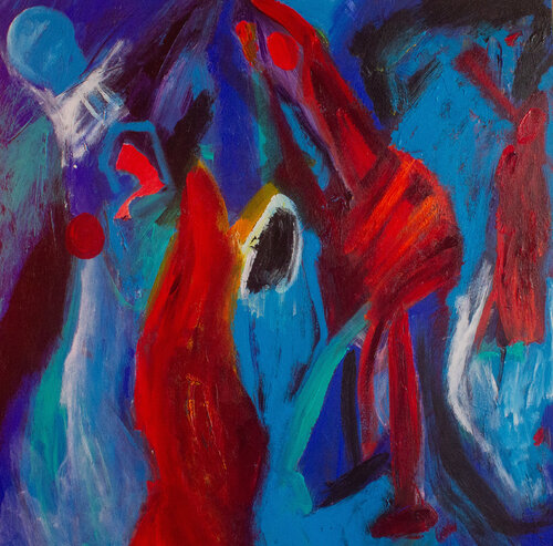 Macaber Dance par Nathalie Gribinski, Peinture en vente sur Singulart