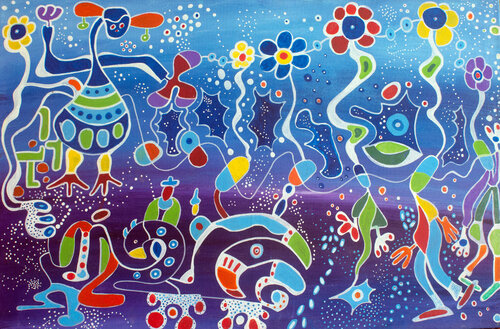 Blooming by Nathalie Gribinski, Painting for Sale on Singulart