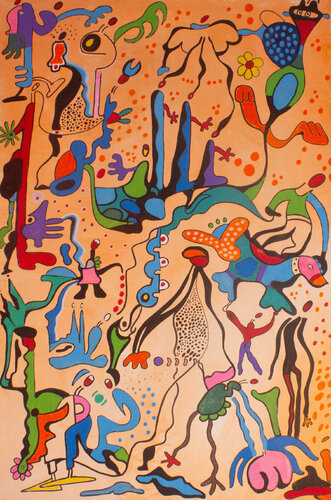 The Zoo by Nathalie Gribinski, Painting for Sale on Singulart