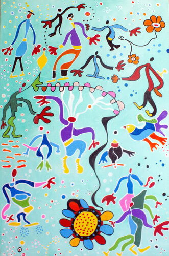 The Explorers by Nathalie Gribinski, Painting for Sale on Singulart