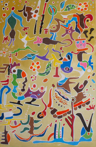 Acrobaties par Nathalie Gribinski, Peinture en vente sur Singulart