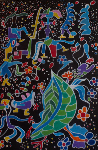 Leaf of Paradise by Nathalie Gribinski, Painting for Sale on Singulart
