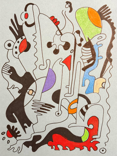 Synaptic Dance by Nathalie Gribinski, Drawing for Sale on Singulart