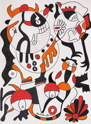 Dance of the Hidden Tongues di Nathalie Gribinski, Disegno in vendita su Singulart