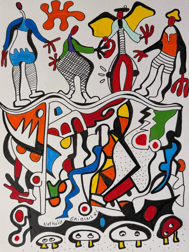 Rehearsal on the Edge by Nathalie Gribinski, 소묘 for Sale on Singulart