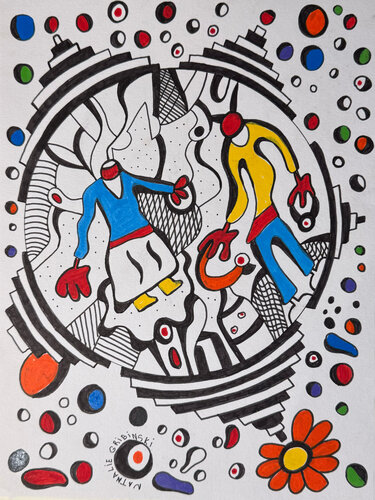 Gravitational Embrace von Nathalie Gribinski, Zeichnungen kaufen auf Singulart