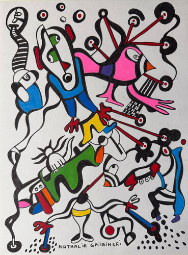 Synaptic Circus von Nathalie Gribinski, Zeichnungen kaufen auf Singulart