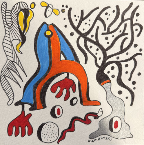 Electric Garden par Nathalie Gribinski, Œuvre sur papier en vente sur Singulart