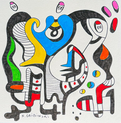 Parade of Sparks by Nathalie Gribinski, Work on Paper for Sale on Singulart