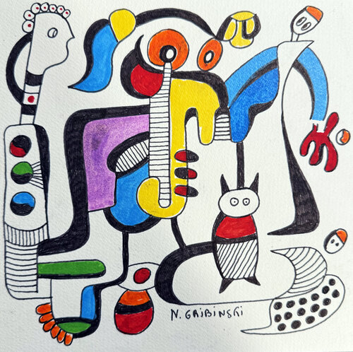 She Dreamed on Feathers by Nathalie Gribinski, Work on Paper for Sale on Singulart