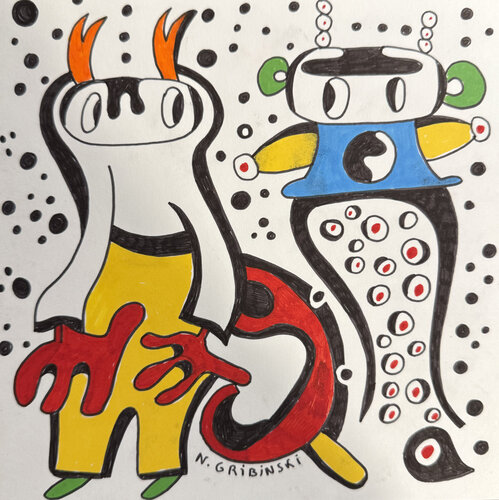 Solar Conversations by Nathalie Gribinski, Work on Paper for Sale on Singulart