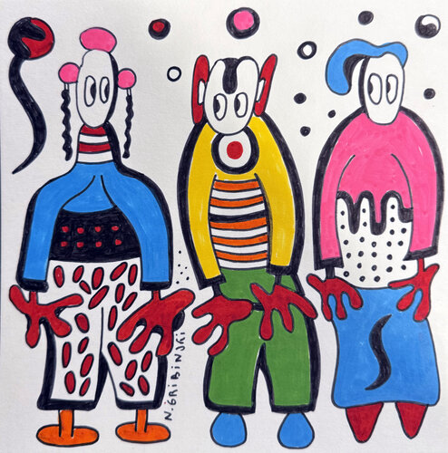 The Three Dreamers van Nathalie Gribinski, Werk op papier te koop op Singulart