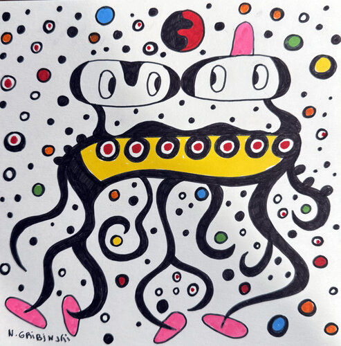 Twin Sisters par Nathalie Gribinski, Œuvre sur papier en vente sur Singulart