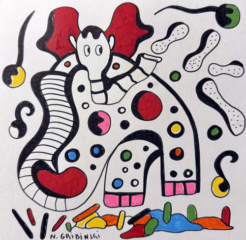 Whispers of the Circus par Nathalie Gribinski, Œuvre sur papier en vente sur Singulart