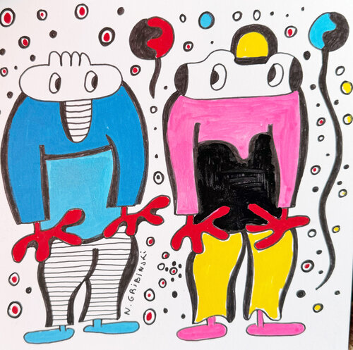 Two in Stillness di Nathalie Gribinski, Opera su carta in vendita su Singulart