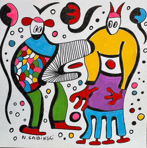 Colorful Confession par Nathalie Gribinski, Œuvre sur papier en vente sur Singulart