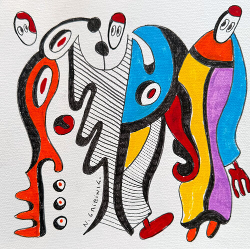 Waves Between Us par Nathalie Gribinski, Œuvre sur papier en vente sur Singulart