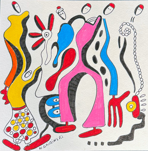 The Conversation of Bodies by Nathalie Gribinski, Work on Paper for Sale on Singulart