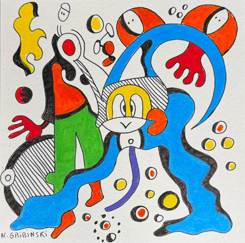 The Philosopher Duck by Nathalie Gribinski, Work on Paper for Sale on Singulart