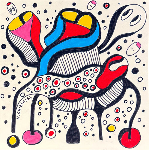 Tomorrow Skeleton par Nathalie Gribinski, Œuvre sur papier en vente sur Singulart