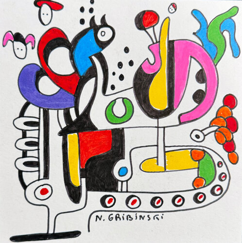 Cosmic Orchestra in Motion par Nathalie Gribinski, Œuvre sur papier en vente sur Singulart