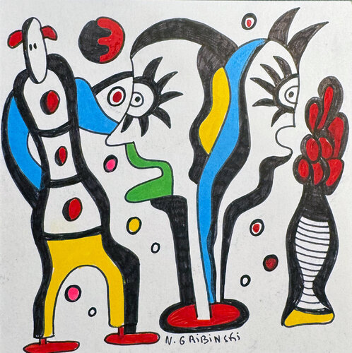 Dialogue of Forms par Nathalie Gribinski, Œuvre sur papier en vente sur Singulart