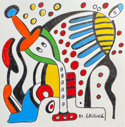 The Harlequin’s Song van Nathalie Gribinski, Werk op papier te koop op Singulart