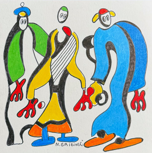 The Circle of Three par Nathalie Gribinski, Œuvre sur papier en vente sur Singulart