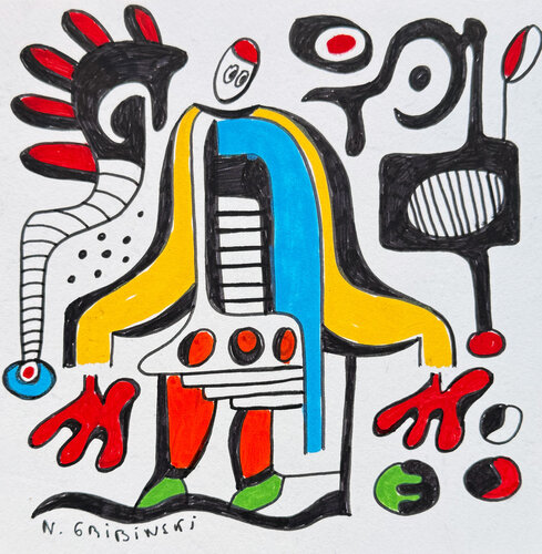 The Keeper of Symbols par Nathalie Gribinski, Œuvre sur papier en vente sur Singulart