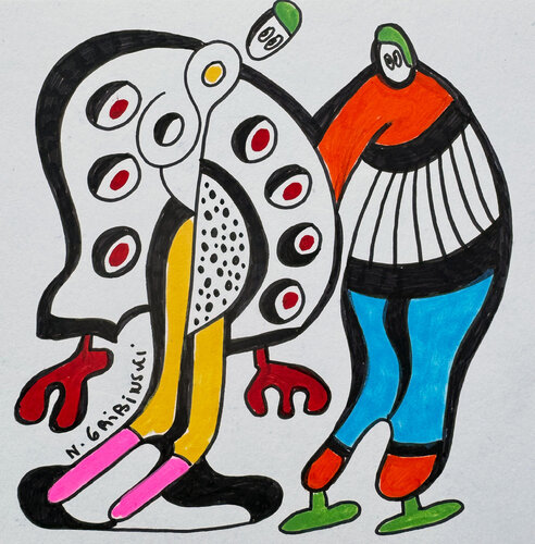 The Watchers par Nathalie Gribinski, Œuvre sur papier en vente sur Singulart
