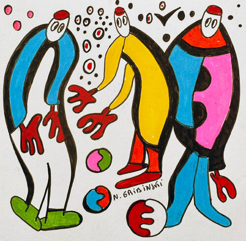 Between Hands and Planets by Nathalie Gribinski, Work on Paper for Sale on Singulart