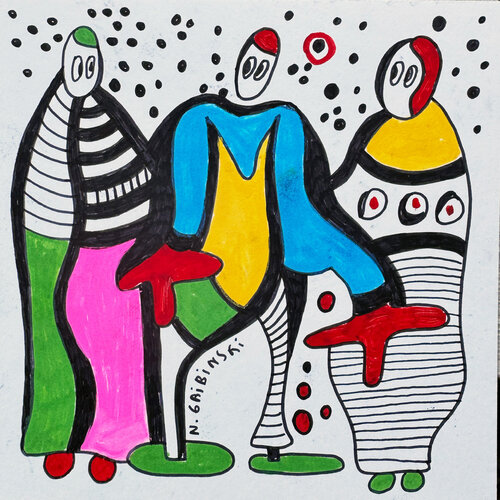 The Secret Agreement par Nathalie Gribinski, Œuvre sur papier en vente sur Singulart