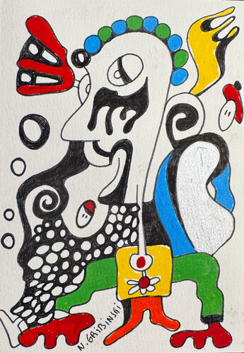 The Thinker's Dance par Nathalie Gribinski, Œuvre sur papier en vente sur Singulart