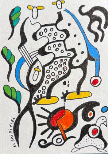 Guardians of the Meadow by Nathalie Gribinski, Work on Paper for Sale on Singulart