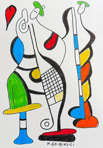 The Serenade par Nathalie Gribinski, Œuvre sur papier en vente sur Singulart