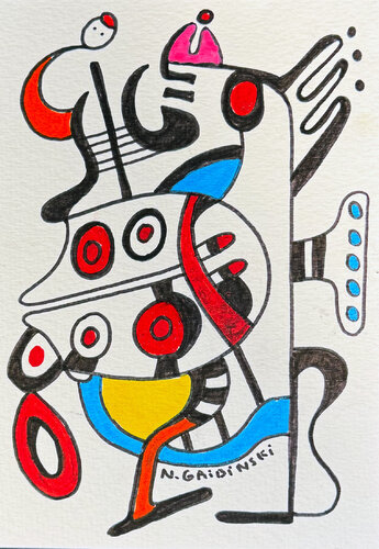 Mechanical Waltz by Nathalie Gribinski, Work on Paper for Sale on Singulart