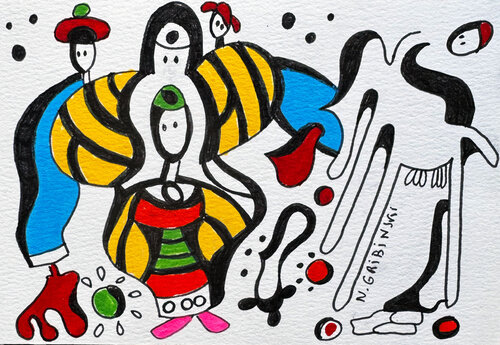 Family of Light by Nathalie Gribinski, Work on Paper for Sale on Singulart