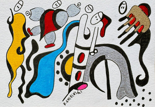 Silver Melody de Nathalie Gribinski, Obra en papel a la venta en Singulart