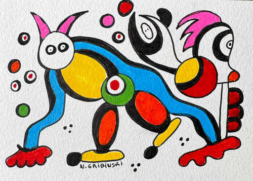 Carnival Creature par Nathalie Gribinski, Œuvre sur papier en vente sur Singulart