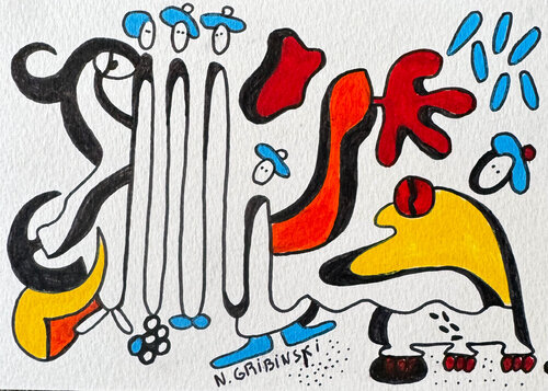 Syncopated Stroll par Nathalie Gribinski, Œuvre sur papier en vente sur Singulart