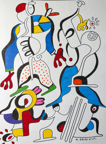 Dance of the Abstract Souls von Nathalie Gribinski, Zeichnungen kaufen auf Singulart