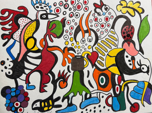 Dance of the shoes de Nathalie Gribinski, Obra en papel a la venta en Singulart