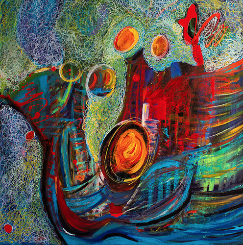 Wild wind di Nathalie Gribinski, Pittura in vendita su Singulart