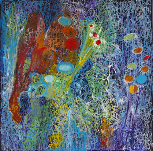Paradise fire by Nathalie Gribinski, Painting for Sale on Singulart